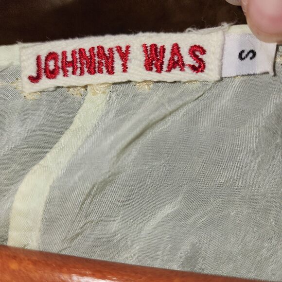 Johnny Was Women Cream Embroidered Cupra Rayon Keyhole Neck Tunic Top Size Small - Picture 3 of 10